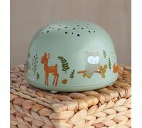 Child's night light with FOREST FRIENDS star projector A Little Lovely Company mint green