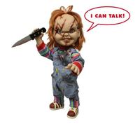 Child's Play Talking Mega Scale 15'' Scarred Chucky Doll +knife Mezco New