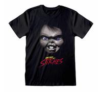 Childs Play Men's Snitches Get Stitches Chucky T-Shirt in Black | Size: Medium Childs Play Black M