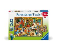 Child's puzzle 2x12 pieces - NATHAN GAMES - 12004047 - Green - From 3 years old - Support and posters included