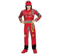 Childs Racing Driver Costume Formula Race Car Fancy Dress Overalls Cap