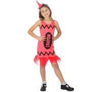 Childs Red Crayon Costume - Medium - School Book Week/World Book Day Crayon Dress - Kids Novelty Fancy Dress Costume