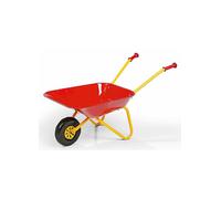 Child's Red Metal Wheelbarrow Yellow