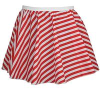 Childs red White Stripe Candy Cane Skirt Christmas Elf Fancy Dress Costume Accessory [Childs, 4-7 Years]