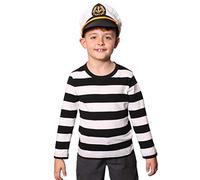 CHILDS SAILOR FANCY DRESS COSTUME - CHILD PIRATE COSTUME SEA CAPTAIN COSTUME (SMALL)