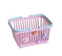 Childs Shopping Baskets Playset, Pretend Play Storage Basket, Kids Grocery with Handles, Easter, Carrying with 4 Adornments, Kids Play for Imaginative Shopping Games