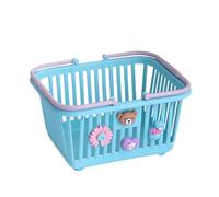 Childs Shopping Baskets Playset, Pretend Play Storage Basket, Kids Grocery with Handles, Easter, Carrying with 4 Adornments, Kids Play for Imaginative Shopping Games