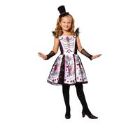 Childs Skeleton Beauty Halloween Fancy Dress Costume Age 7-9 Years
