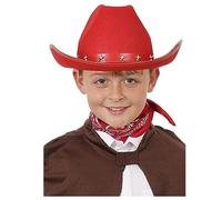 Childs Studded Cowboy Hat - Cow Boy Hat With Silver Star Studs - Boys Girls Sheriff Cowgirl Western Fancy Dress Costume Accessory