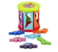 Child's Sturdy Wood Geometrics Puzzle Creative Play And Cognitive Skill Development Home Accessory Craft Supplies Wood Shape Sorter