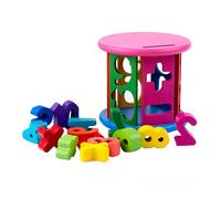 Child's Sturdy Wood Geometrics Puzzle Creative Play And Cognitive Skill Development Home Accessory Craft Supplies Wood Shape Sorter