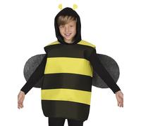 FIESTAS GUIRCA Bumblebee Girls or Boys Fancy Dress Costume - Black & Yellow Bumble Bee Kids Fancy Dress Costumes Boys & Girls 5-6 years