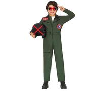 Childs Unisex Fighter Pilot Fancy Dress Costume Kids Airman Outfit Suit New fg