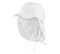 Child's UV baseball cap with neck cover in poplin Sterntaler unicolore Blanc 51/53 cm