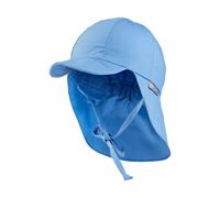 Child's UV baseball cap with neck cover in poplin Sterntaler unicolore Bleu 51/53 cm