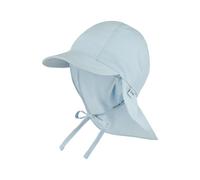 Child's UV baseball cap with neck cover in poplin Sterntaler unicolore Bleu 51/53 cm
