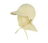 Child's UV baseball cap with neck cover in poplin Sterntaler unicolore Jaune 51/53 cm