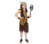 Child's Viking Girl Fancy Dress Party Costume, Kid's Dress-Up