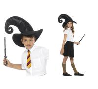 Childs Wizard Kit Tall Hat Wand School Tie Book Week Kids Fancy Dress Costume