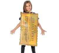 Childs Wonka Golden Ticket Fancy Dress Tabard Costume Book Day Kids by Rubies