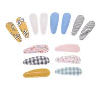 CHILDWEET 10 Pairs Fabric Flower Hair Clips, Soft Cloth Barrettes That Do Not Hurt Hair, Easy to Put and Remove, for New Year and Birthday