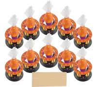 CHILDWEET 10 Sets Halloween Treats Box Paper Candy Boxes with 10 Opp Bags and 10 Ties, Cartoon Cat Sweet Packaging for Halloween Celebrations and Shops