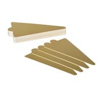 CHILDWEET 100 Pcs Triangle Cake Boards Cake Base Pads for Birthdays and Parties Sturdy Golden Triangle Dessert Boards