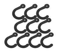 CHILDWEET 100Pcs Black Plastic Hooks Hanger Kit for Fabric Sample Display Closet Organization Towel and Bag Storage Multi-Function Shelf Hooks for Kitchen Bathroom and Home Use