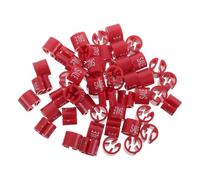 CHILDWEET 100pcs Red Plastic Clothes Hanger Markers with Snap Lock Fastener for Clothing Racks, Suitable for 3-5mm Hanger Diameter, for Stock Management and Garment Organisation