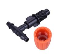 CHILDWEET 10pc Orange Adjustable Flow Atomizing Nozzles with Flat Mouth Three-Way Design, Plastic Material for Plant Watering and Garden Hose Use, for Home and Horticulture Irrigation