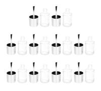 CHILDWEET 10pcs 15ml Glass Craft Sub Bottles for Nail Polish with Brush Cap, Compact and Seamless Lid Design, Reliable Nail Gel Container Suitable for Occasion