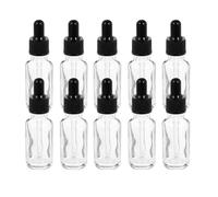 CHILDWEET 10pcs 15ml Glass Refillable Essential Oil Bottles with Dosage Control Dropper for Travel Use, Sturdy and Reusable Subpackaging Bottle Set