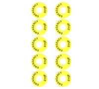 CHILDWEET 10pcs 22mm Yellow Emergency Stop Button Rings for Push Button Switches Safety Warning Stop Signs Replacement Emergency Ring Accessories for Industrial Use