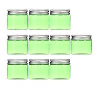 CHILDWEET 10pcs 50g Refillable Plastic Cosmetic Cream Containers with Cover, Portable Small round Cream Storage Jars for Travel and Camping