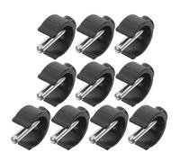 CHILDWEET 10pcs Black C-Shape Cane Clamp 22mm Tube Diameter 28mm Pin Length Walker Crutch Clips Universal Crutch Holders for Elderly Mobility Aids and Folding Walkers