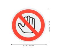 CHILDWEET 10pcs No Touch Sign Do Not Use Hand Signs Self-adhesive Vinyl Warning Stickers with Patterns Assorted Colors for Equipment Factory Safety