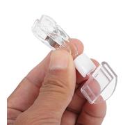 CHILDWEET 10pcs Plastic Advertising Display Clips Double-Head Price Tag Holders Reusable Merchandise Sign Clips for Supermarket Retail Shelf Labels