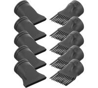CHILDWEET 10pcs Professional Hair Dryer Nozzles and Combs Replacement Set with Nylon Material, Eliminating Curling and Not Easy to Break, for Travel and Barber Shop Use