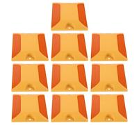 CHILDWEET 10pcs Raised Road Markers Reflective Plastic Highway Lane Reflectors Traffic Calming Versatile Application Yellow Material for Parking Lot and Driveway Use in Night and Low-light