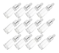CHILDWEET 12pcs Glass Dropper Bottles Small Travel Sub Bottles Precise Dispensing Reusable Light-proof Design for Home and Stores Cosmetic Blends