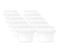 CHILDWEET 12pcs Plastic Snake Cage with Breathable Hole, Multi-function Reptile House and Cricket Feeding Box, Suitable for Small Animals and Household Use a Jumping Spider Enclosure