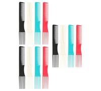 CHILDWEET 12pcs Portable Hair Combs Two-sided Plastic Hairdressing Styling Tool with Wide Teeth Suitable for Travel and Everyday Use, Sturdy Design That Won't Lose Hair Random Color