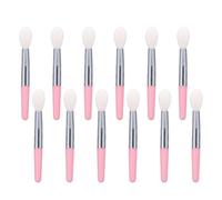 CHILDWEET 12pcs Silicone Lip Brush Set with Comfortable Handles Portable Lipstick Applicator for Easy Lip Color Gloss Application Transparent Pink Mini Cosmetic Brushes for Daily Use