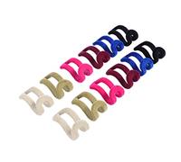 CHILDWEET 12pcs Slip Mini Flocking Hooks Coat Hanger Holders Space-Saving Hooks for Hanging Racks Random Options Made of Hard Plastic Flocking