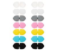 CHILDWEET 14pcs Portable Eye Lens Cases Set Lightweight No Leakage Pp Material Lens Container Storage Boxes for Outdoor Office Daily Use
