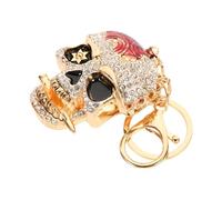 CHILDWEET 1pc Elegant Skull Design Diamond Keychain Pendant Unique Hanging Accessory for Bags and Keys Decorative Key for Women and Men Craft