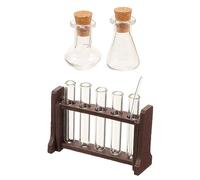 CHILDWEET 1set Miniature Experiment Toy of Tubes Rack for Dollhouse Realistic Lab Supplies for Education Creative Play Design for Miniature Scenes
