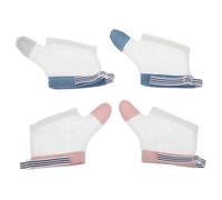 CHILDWEET 2 Pairs Adjustable Baby Anti-Sucking Gloves for Infants Prevent Hand Biting and Finger Sucking Soft Nylon Material Suitable for Babies Weighing 6-22.5 Kg