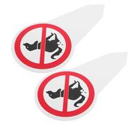 CHILDWEET 2 Pcs No Pooping Dog Signs Aluminum Yard Signs with Stake Weather Resistant and Versatile Use for Parks and Neighborhoods Outdoor Garden Decor