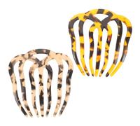 CHILDWEET 2 Pcs Styling Combs Sturdy Hairbrushes Seven Comb Teeth Acetic Acid Sheet Chic Vintage Hair Accessories for Brides and Women